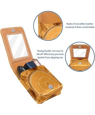 Buy Travel Lipstick Organizer Case - Portable Makeup Bag with Mirror | Basketball Field Design - Buy Online on GoSupps.com