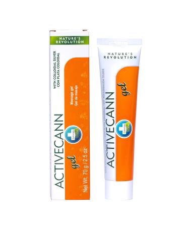 Annabis ACTIVECANN Natural Vegan Joint & Muscle Gel with Organic Hemp and Colloidal Silver - Quick Absorbing - Non-Sticky - Neck and Back Elbows and Knees Muscles and Joints