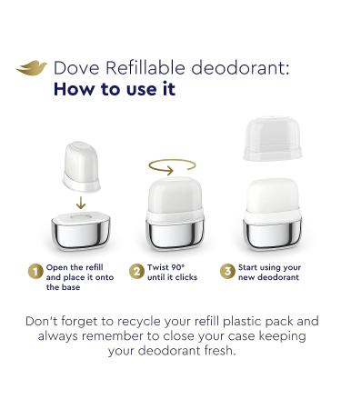 Dove Refillable Deodorant Starter Kit - 0% Aluminum Sensitive Deodorant 1.13 oz - Buy Online on GoSupps.com