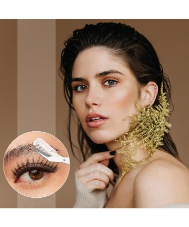 TIESOME Professional Eyebrow Scissors with Comb - Precision Trimmer for Men and Women, Light Pink - Buy Online on GoSupps.com