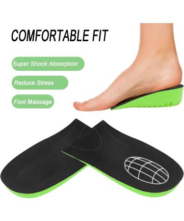Height Increase Insoles for Men Women Elastic Shock Absorbing Heel Lift Inserts Shoe Cushion Pad Soft Comfort Height Lift Shoes Insoles (3.5cm Black&Green) 3.5cm Black&green - Buy Online on GoSupps.com