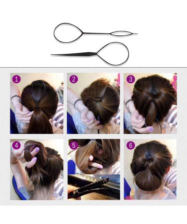 Magical Hair Braid Tools - 2x Plastic Topsy Tail Loop Accessories for Braiding & Ponytails | Perfect for Girls - Buy Online on GoSupps.com
