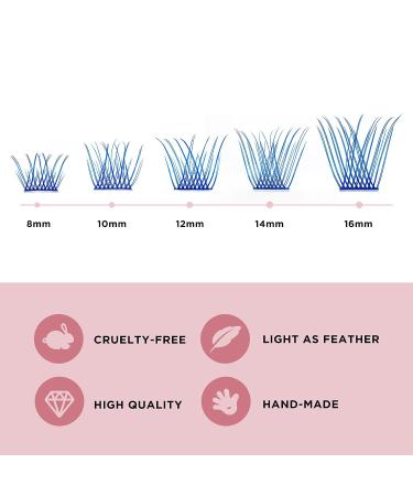 Colored Lash Clusters DIY Eyelash Extensions 72 C/D Curl - Natural Blue-D mix8-16 - Buy Online on GoSupps.com