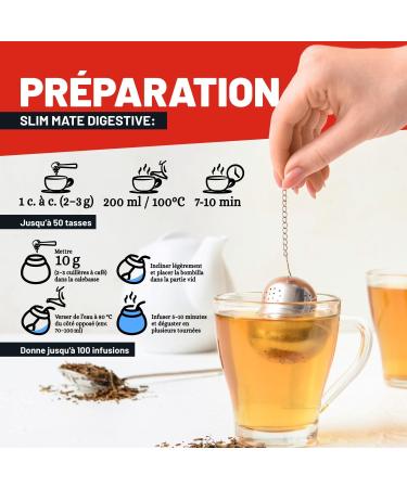 VITSTORM Slim Yerba Mate BIO Digestive - Pour le Transit Intestinal Ballonnements - Th en Vrac 100g SLIM TEA - Yerba Mate Bio Digestive - Buy Online on GoSupps.com