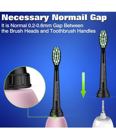 Toothbrush Replacement Heads for Philips Sonicare DiamondClean & ProtectiveClean | 6 Pack Black Brush Heads - Perfect Fit for 4100 5100 6100 C2 G2 Electric Toothbrushes - Buy Online on GoSupps.com