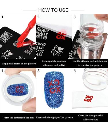 KAAGEE 5Pcs Geometry Nail Stamping Plates Set with Stamper and Scraper - Nail Art Design Template for Unique Nail Designs - Buy Online on GoSupps.com