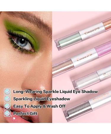 8 Colors Liquid Glitter Eyeshadow & Eyeliner Set - Sparkly Metallic Shimmer | Waterproof Eye Makeup Kit with Bright Colors - 1 Count - Buy Online on GoSupps.com