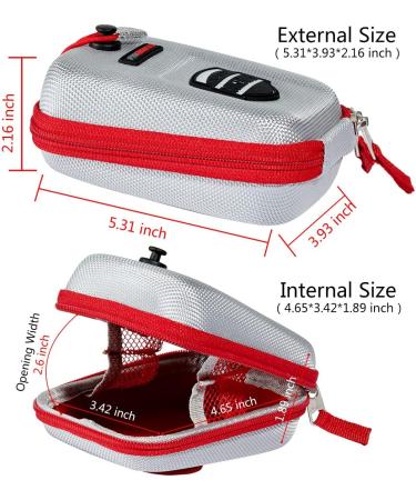 Hard Shell Golf Rangefinder Case - Compatible with Bushnell V2 V3 V4 V5 Pro X2 Pro XE - Silver - Buy Online on GoSupps.com