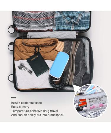 HEALLILY Portable Insulin Cooler Bag Waterproof Medical Diabetic Organizer Medication Insulated Cooling Bag Travel Cooler for Insulin Pen and Diabetic Supplies Sky-Blue - Buy Online on GoSupps.com