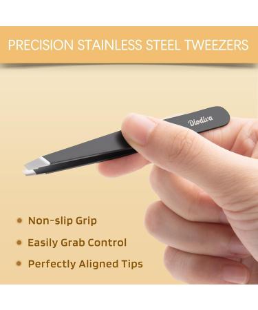 Diodiva Tweezers for Eyebrows - Pack of 2 - Black - Buy Online on GoSupps.com