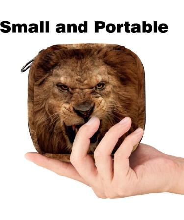 King Lion Wildlife Menstruation Pad Bag Zippered Women's Napkin & Tampon Storage | Stylish Collective Bags for Girls - Buy Online on GoSupps.com
