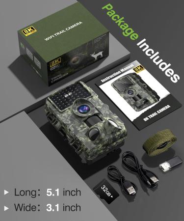 8K 60MP Trail Camera - Advanced Night Vision Fast 0.05s Trigger Speed IP66 Waterproof - Perfect for Wildlife & Deer Detection - Buy Online on GoSupps.com