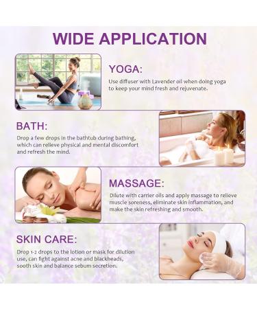 Aeshory 100% Pure Lavender Oil 30ml - Natural Essential Oil for Aromatherapy Massage Sleep Aid & Cosmetics - Buy Online on GoSupps.com