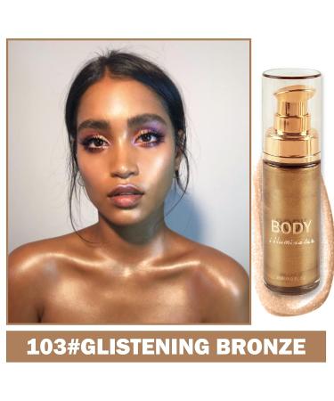 Body Luminizer Shimmer Oil Highlighter - Glistening Bronze | Waterproof & Moisturizing - Buy Online on GoSupps.com