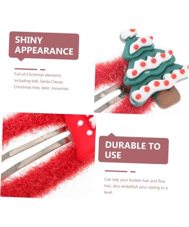 minkissy 5 Pairs Christmas Hair Clips Girls Barrettes Snap Barrettes Christmas Hairpin Diy Party Hair Ornament Hair Accessory for Girls Xmas Hair Clamp Nylon Issue Card Child Cute - Buy Online on GoSupps.com