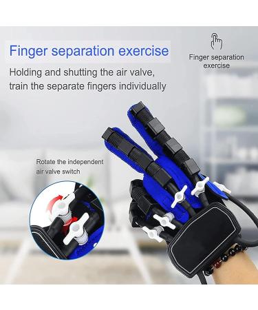 Rehabilitation Robot Gloves Finger Straightening Brace Guard for Stroke Hemiplegia Hand Function Recovery Relief Finger Cramps Left-L - Buy Online on GoSupps.com
