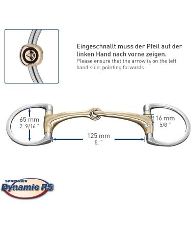 SPRENGER Dynamic RS Eggbutt Bit 16 mm (Sensogan) - Premium Silver Horse Bit for Enhanced Performance - International Shipping Available - Buy Online on GoSupps.com