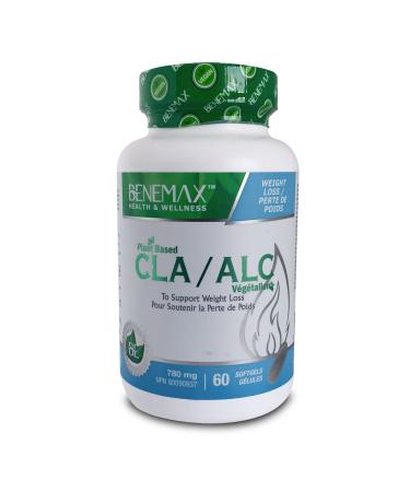 Benemax CLA 780mg | Conjugated Linoleic Acid | Weight-Loss Supplement | Stimulant-Free Fat Burner and Metabolism Booster | Diet Pills for Lean Muscle Tone | 60 Count
