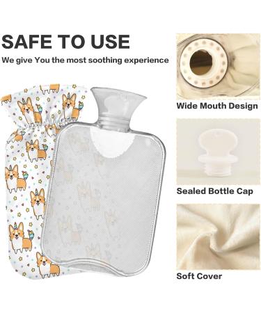 Corgi Unicorn Hot Water Bottle with Cover - 1L Pain Relief & Sports Injury Solution - International Shipping Available - Buy Online on GoSupps.com