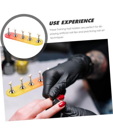 POPETPOP 3 Sets Nail Practice Holder Beauty Acrylic Nail Art Display Stand Practice Nail Racks Nail Tips Practice Rack Training Nail Racks Plastic Creative Nails Strip - Buy Online on GoSupps.com