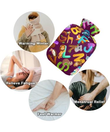 Naanle Animal Alphabet Hot Water Bottle - 1L Transparent Bag | Heat & Cold Therapy for Bed Hands & Feet - Buy Online on GoSupps.com