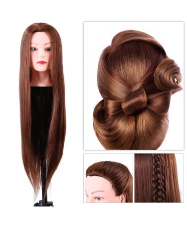 Hairdresser Training Head - Synthetic Fiber Doll Head for Hair Cutting Practice | International Shipping Available - Buy Online on GoSupps.com