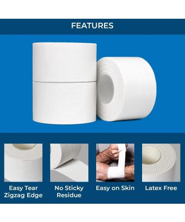 Athletic Tape  3 Adhesive Rolls -1.5 x 15 Yards per roll-No-Sticky Residue  White Medical Tape - Sport Tape -Skin Friendly Athletic Tape for Athletes Coaches Amateurs (White - 45 Yards) - Buy Online on GoSupps.com