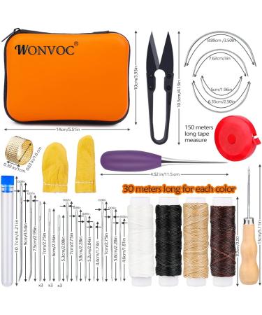 Leather Sewing Kit for Upholstery Repair and DIY Craft - Needles, Thread, Awl Included - Buy Online on GoSupps.com