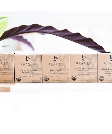 Organic Peppermint Lip Balm Pack - 4 Natural Moisturizers for Dry Lips | Ideal Christmas Stocking Stuffer for Men & Women - Buy Online on GoSupps.com