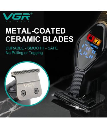 VGR Beard Trimmer Men Rechargeable Electric Cordless Hair Trimmer - 7000 RPM USB-C Ceramic Blades - 200 Min Battery - Mens Shaver Razor Face Grooming Kit - Male Beard Clippers Bald Head - Buy Online on GoSupps.com