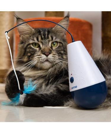 Kittio Wild Tumbler Cat Toy with 4X Replacement Feather Attachments - Interactive and Fun Exercise Toy for Cats - Buy Online on GoSupps.com