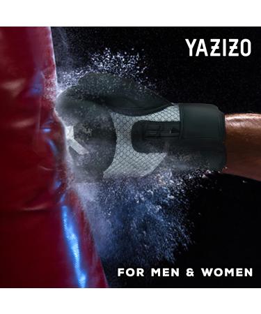 Yazizo Boxing Gloves Sparring & Muay Thai Mitts - Black/White 12oz - Buy Online on GoSupps.com