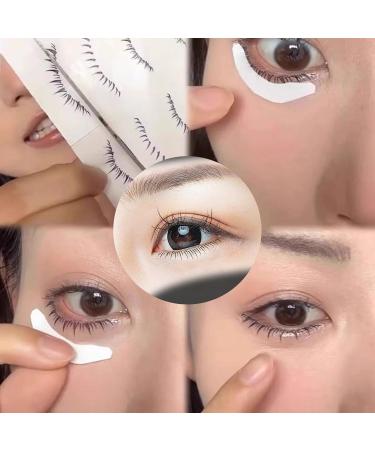 Lower Eyelash Stickers | Stick On Lower Eyelash Sticker Lash Sticker Water Transfer Ladies Lower False Eyelashes Lower Eyelash Sticker Fake Eyelashes for Girls W-1261 - Buy Online on GoSupps.com