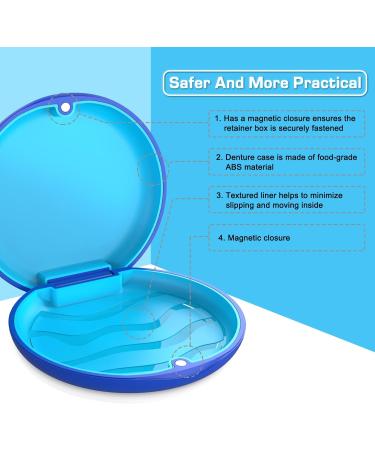 Dnom Bite Can: Durable Denture Container & Prosthesis Box with Silicone Mat - Perfect for Braces & Dental Care - Buy Online on GoSupps.com