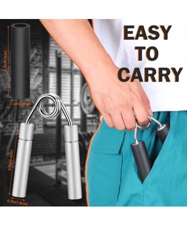 KIBTOY Hand Grip Strength Trainer 2-Pack - Adjustable Resistance 50-150 lbs - Forearm Exerciser for Muscle Building and Injury Recovery - Heavy-Duty Metal Grip Strengthener - Silver - Buy Online on GoSupps.com
