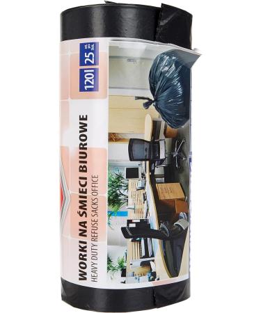 Buy Office Products 22021236-05 Garbage Bags 120L - 25 Pieces LDPE | Black Waste Bags for Household & Office | 28 m Thick Pack of 2 - Buy Online on GoSupps.com