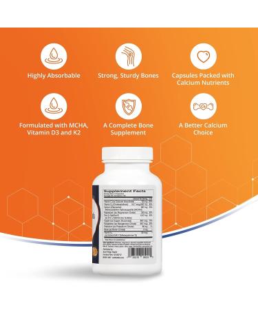 Cardiotabs Bone Essentials with MCHA & Collagen Calcium Supplement - High Absorption for Bone Density & Heart Health - 120 Capsules - Buy Online on GoSupps.com