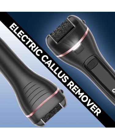 Electric Callus Remover for Feet - 3 Roller Heads 2 Speed Rechargeable & Waterproof Foot File for Dead Hard Cracked Skin - Buy Online on GoSupps.com