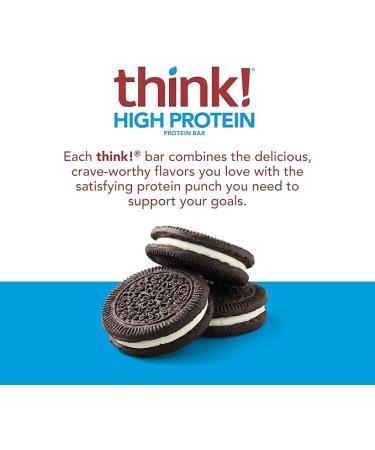 Think Thin High Protein Bar - Cookies and Cream - 10 Bars - Buy Online on GoSupps.com
