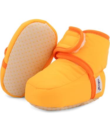 LACOFIA Baby Anti-Slip Soft Sole Winter Warm Slipper Boots - Yellow (0-6 Months) - Buy Online on GoSupps.com