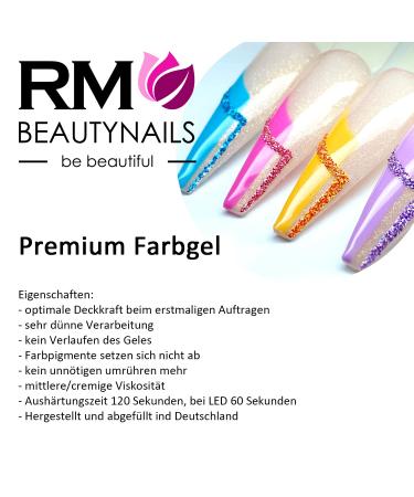 Buy Color Gel Neon Pearl Orange - UV LED Nail Gel for Nail Art | RM Beautynails (1x5ml) - International Shipping Available - Buy Online on GoSupps.com