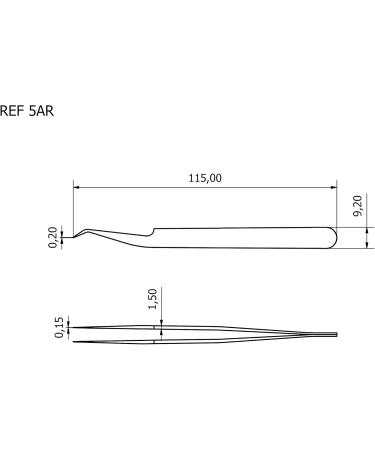 Rubis Tech Precision Tweezers 5AR - 115mm Ultraic Bent Tip Anti-Tarnish Acid-Resistant - Perfect for Precise Applications - Buy Online on GoSupps.com