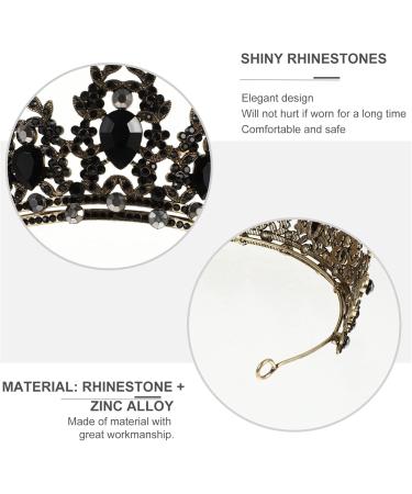 Shop Minkissy Vintage Baroque Crown | Strass Gemstone Tiara for Engagement & Wedding - Elegant Silver & Blue Hair Accessory - Buy Online on GoSupps.com