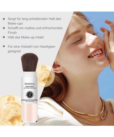 Clawrex Mineral Sun screen Setter SPF 35 sunscreen powder loose powder longlasting oil control mineral sunscreen hair and scalp lighting and breathing nature 1 piece - Buy Online on GoSupps.com