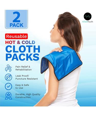 2 Pack XXL Reusable Hot and Cold Gel Ice Packs for Injuries | 11x14.5 in - Buy Online on GoSupps.com