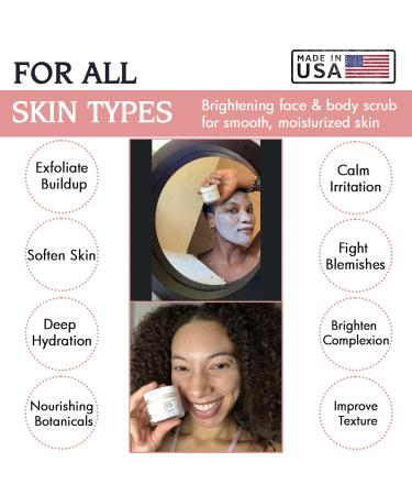 Shop Bella V rit Vegan Exfoliating Face Scrub | 2 Month Supply | Made in USA | Fruit Extracts & Jojoba Seeds for Radiant Skin - Buy Online on GoSupps.com