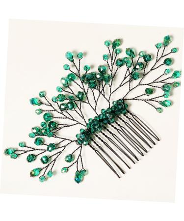 VINTORKY Green Branches and Leaves Hair Comb Crystal Bride Wedding Hair Comb Bride Crystal bridal hair comb rhinestone barrettes crystal leaf hair comb bridesmaid vintage rhinestones Metal - Buy Online on GoSupps.com