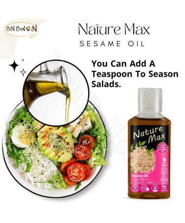 Nature Max Sesame Oil Natural Undiluted Pure For Skin Care Hair & Food & Body & Cooking Cold Pressed Premium (1Pack 1.70 oz / 50 ml)  - Buy Online on GoSupps.com