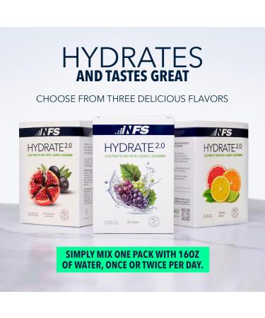 Hydrate 2.0 Electrolytes Hydration Powder Packets Advanced Hydration & Recovery Formula with L-Alanyl-L-Glutamine | Faster Hydration & Performance Recovery | 20 Packets (Grape) - Buy Online on GoSupps.com