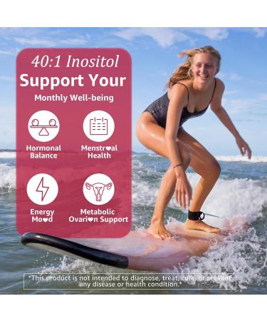 Inositol Gummies with Evening Primrose Oil for Women - 40:1 Ratio Myo-Inositol 2000mg & D-Chiro Inositol 50mg with Vit D3 B6 B12 & Zinc Sugar-Free for Female Natural Balance & Wellness Vegan (60ct) 60 Count (Pack of 1) - Buy Online on GoSupps.com